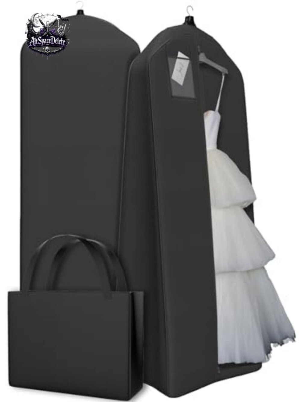72" Long Wedding Dress Garment Bag 20" Gusset & Tote Travel Storage